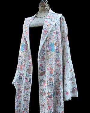 1920s Densely Embroidered Chinese Silk Coat