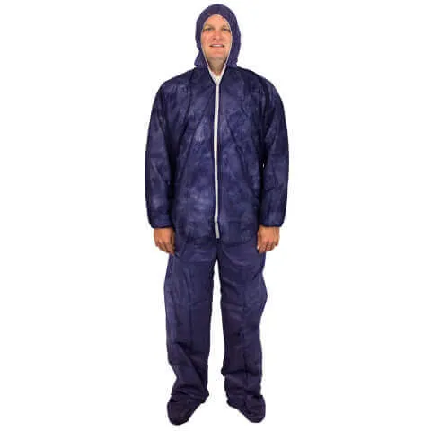 28G - Blue Coveralls – HOOD & BOOTS