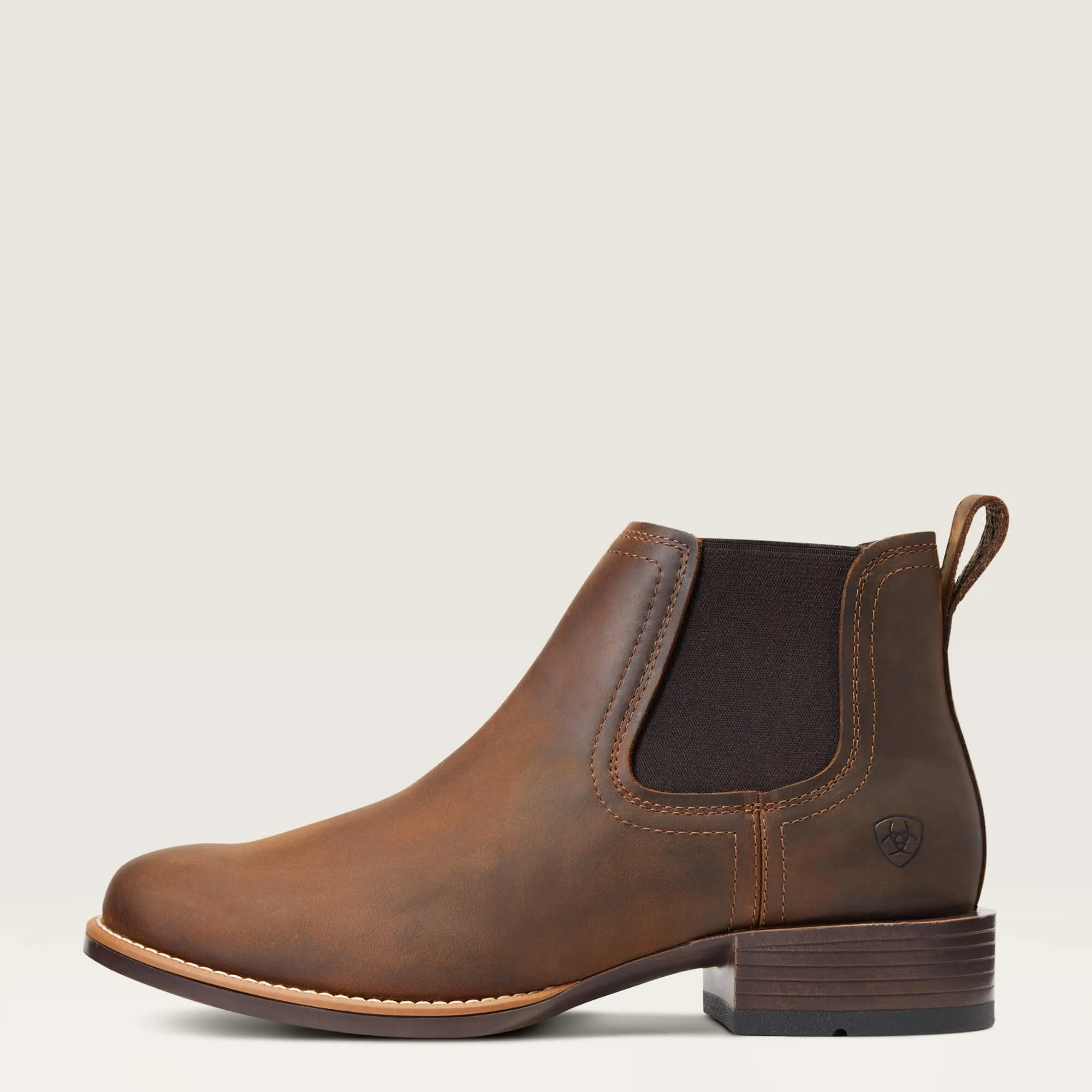 40% OFF ARIAT Booker Ultra Round Toe Western Boots - Mens - Distressed Tan - Size:  UK 7.5