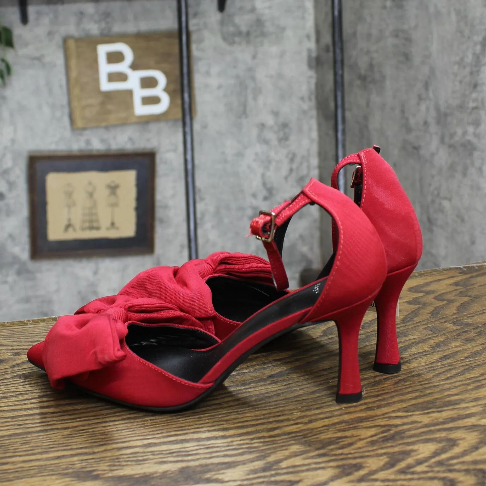 A New Day Womens Grace Bow Pumps with Memory Foam Insole 90972787 Red 8M