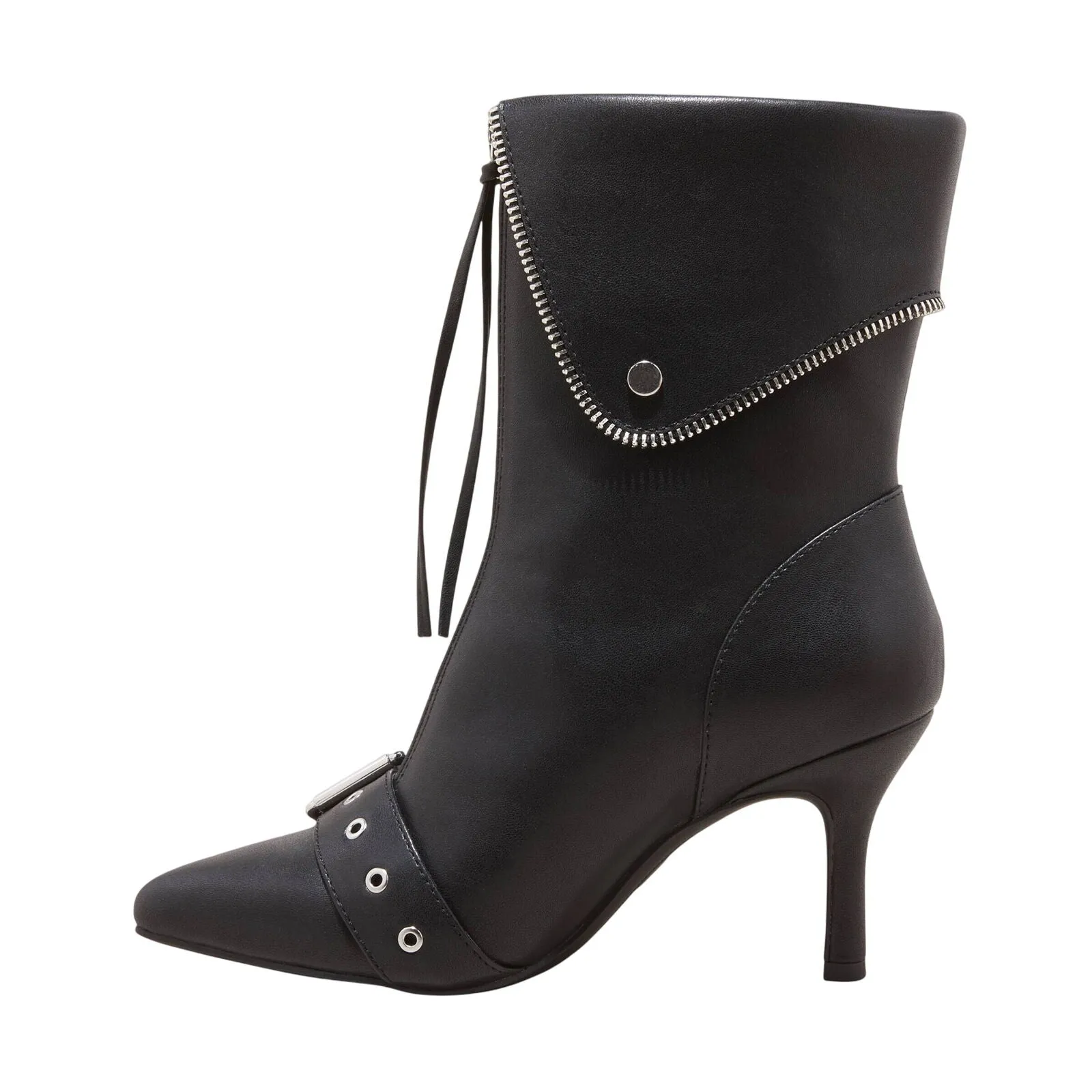 A New Day Womens Mickey Point Toe Moto Ankle Boots 90974111 Black 9M