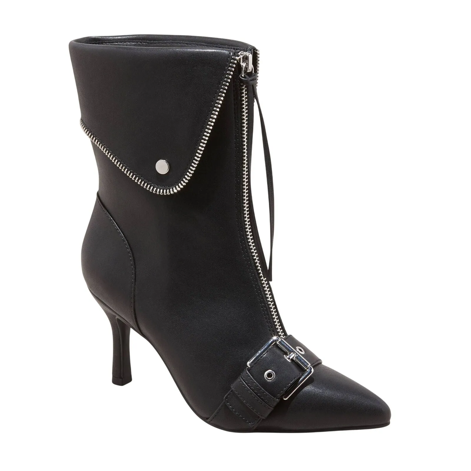 A New Day Womens Mickey Point Toe Moto Ankle Boots 90974111 Black 9M