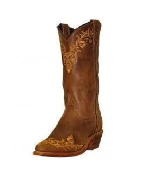 Abilene Women's Tan Embroidered Cowboy Boot 9008