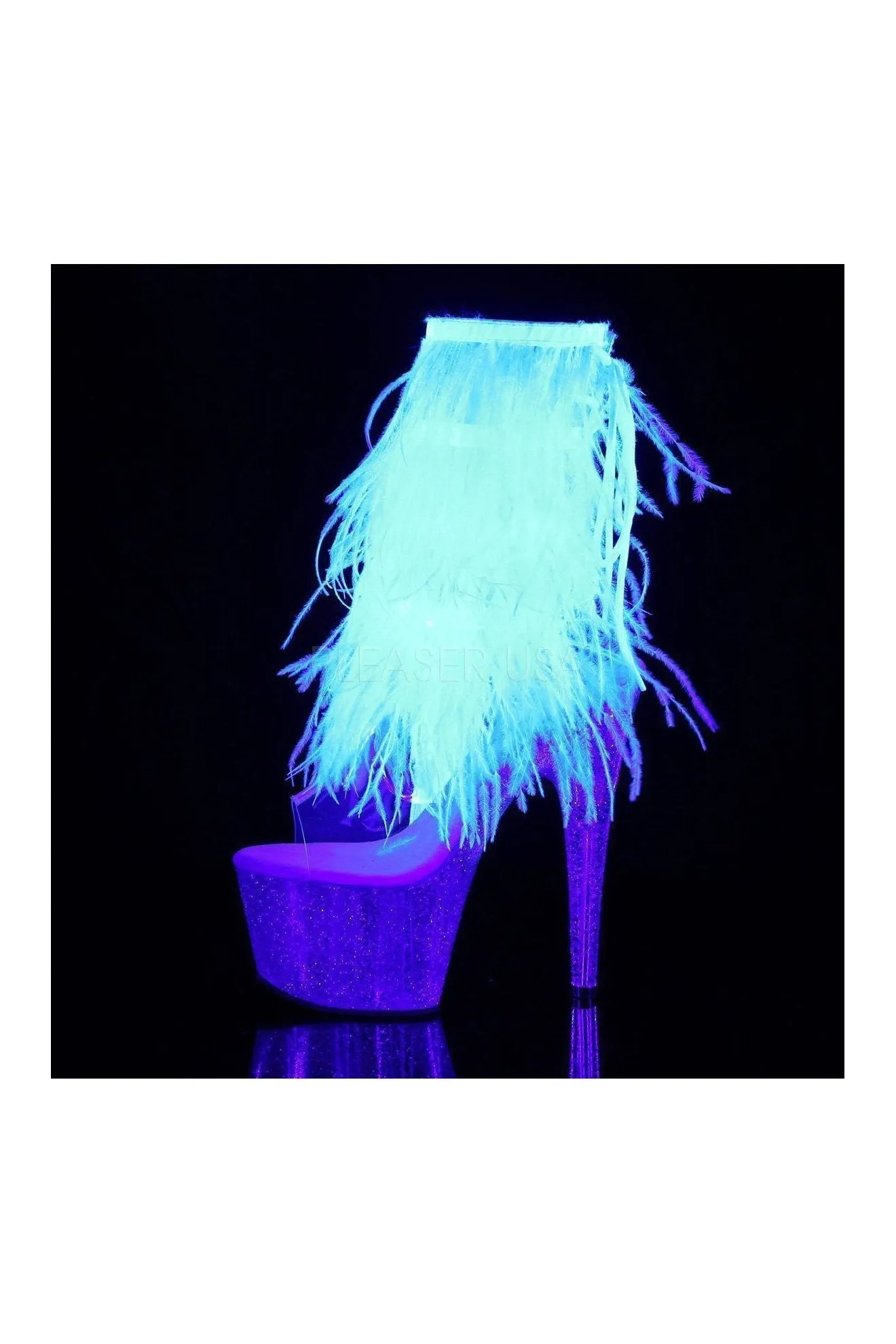 ADORE-1017MFF Platform Boot  | Clear Vinyl