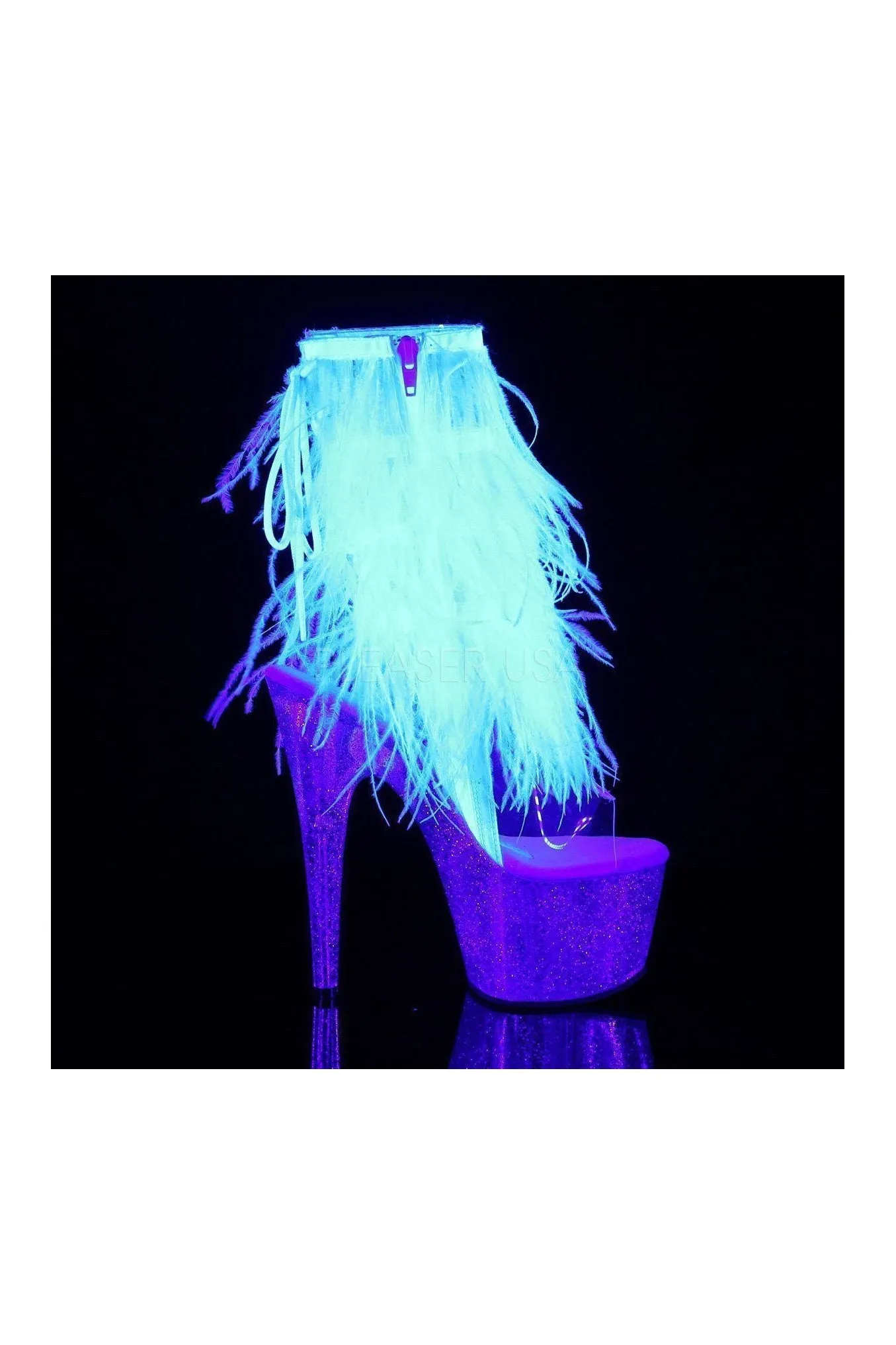 ADORE-1017MFF Platform Boot  | Clear Vinyl