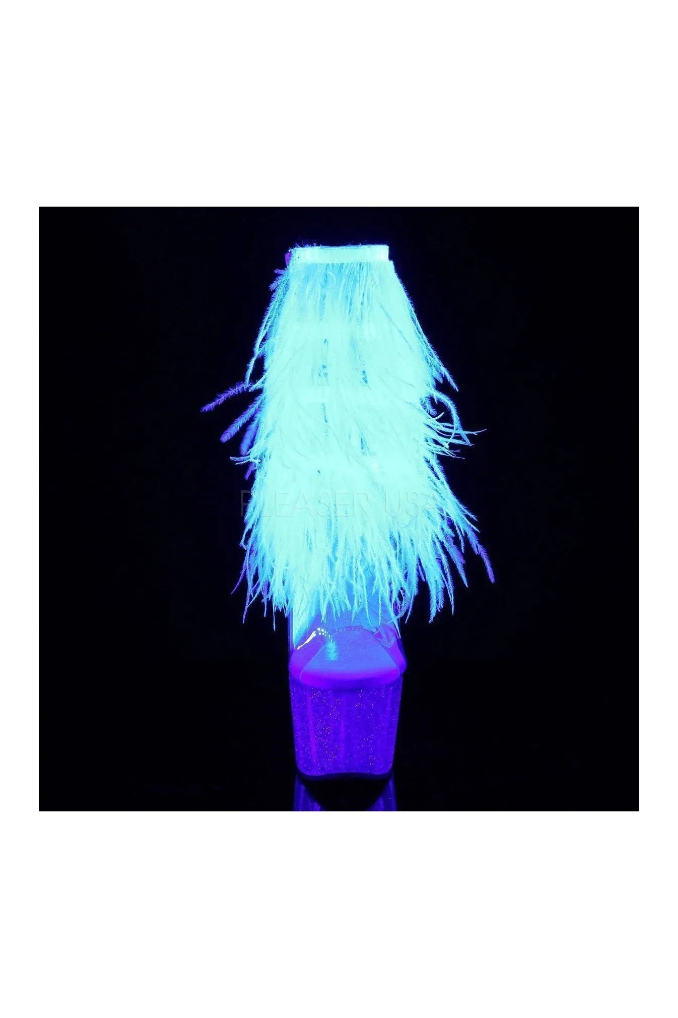 ADORE-1017MFF Platform Boot  | Clear Vinyl