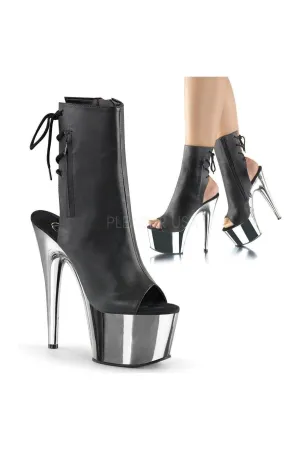 ADORE-1018 Platform Boot  | Black Faux Leather