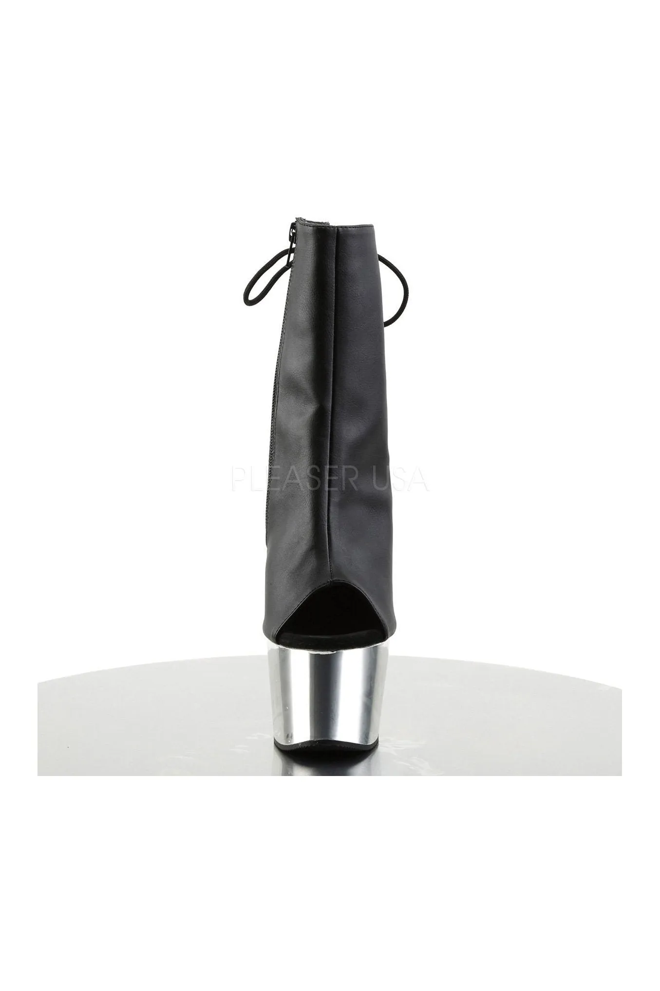 ADORE-1018 Platform Boot  | Black Faux Leather