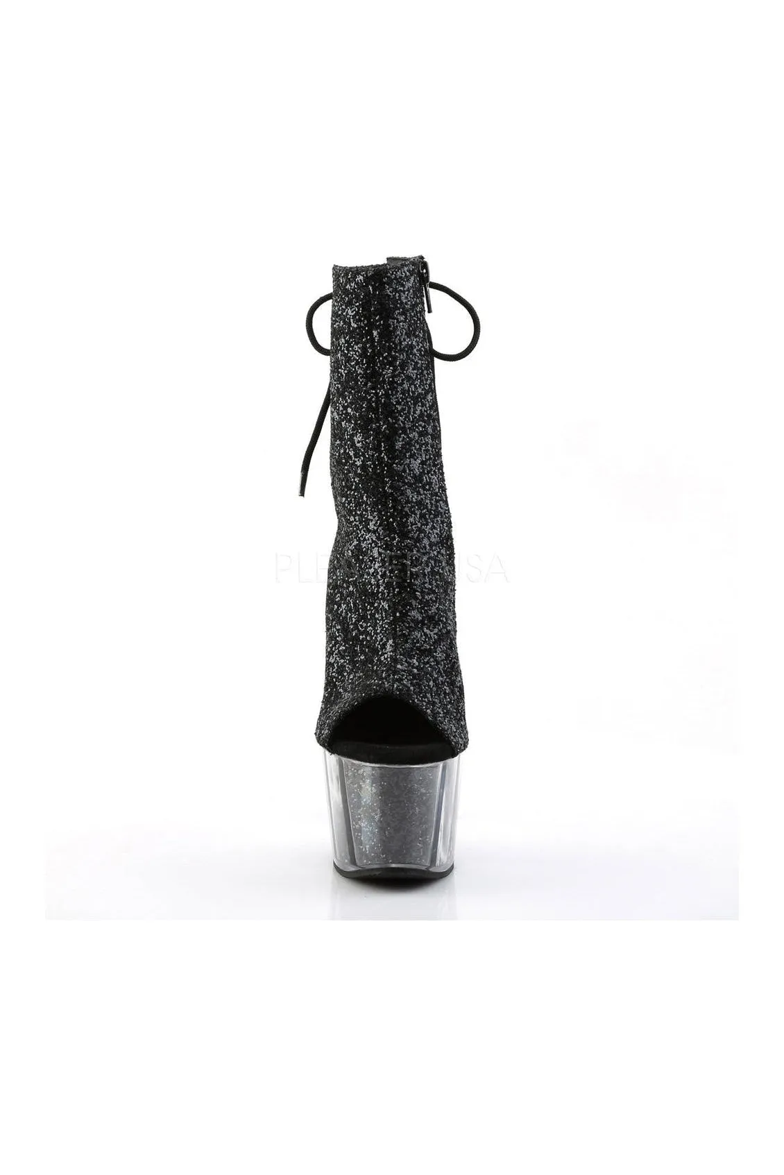 ADORE-1018G Platform Boot  | Black Glitter