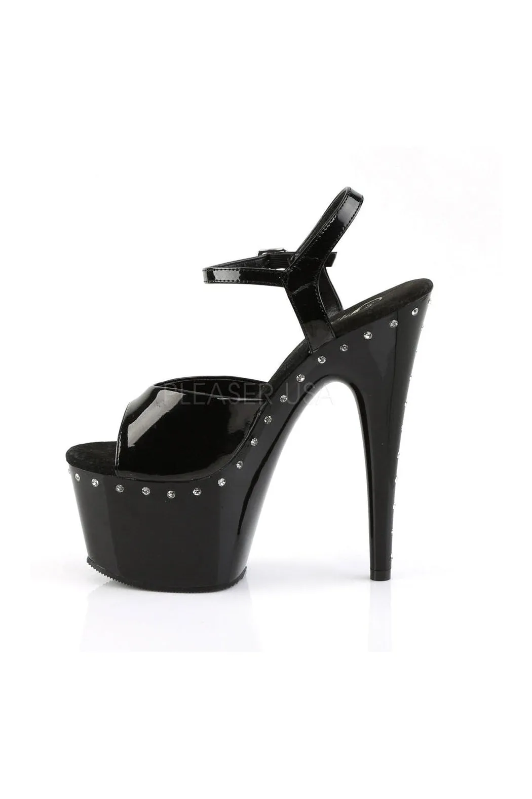 ADORE-709LS Platform Sandal  | Black Patent