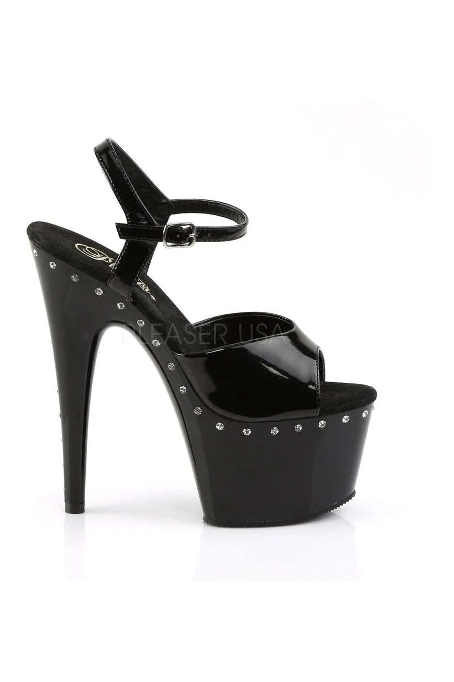 ADORE-709LS Platform Sandal  | Black Patent