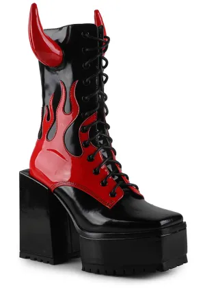 Anthony Wang Nightvision Devil Platform Boots Black