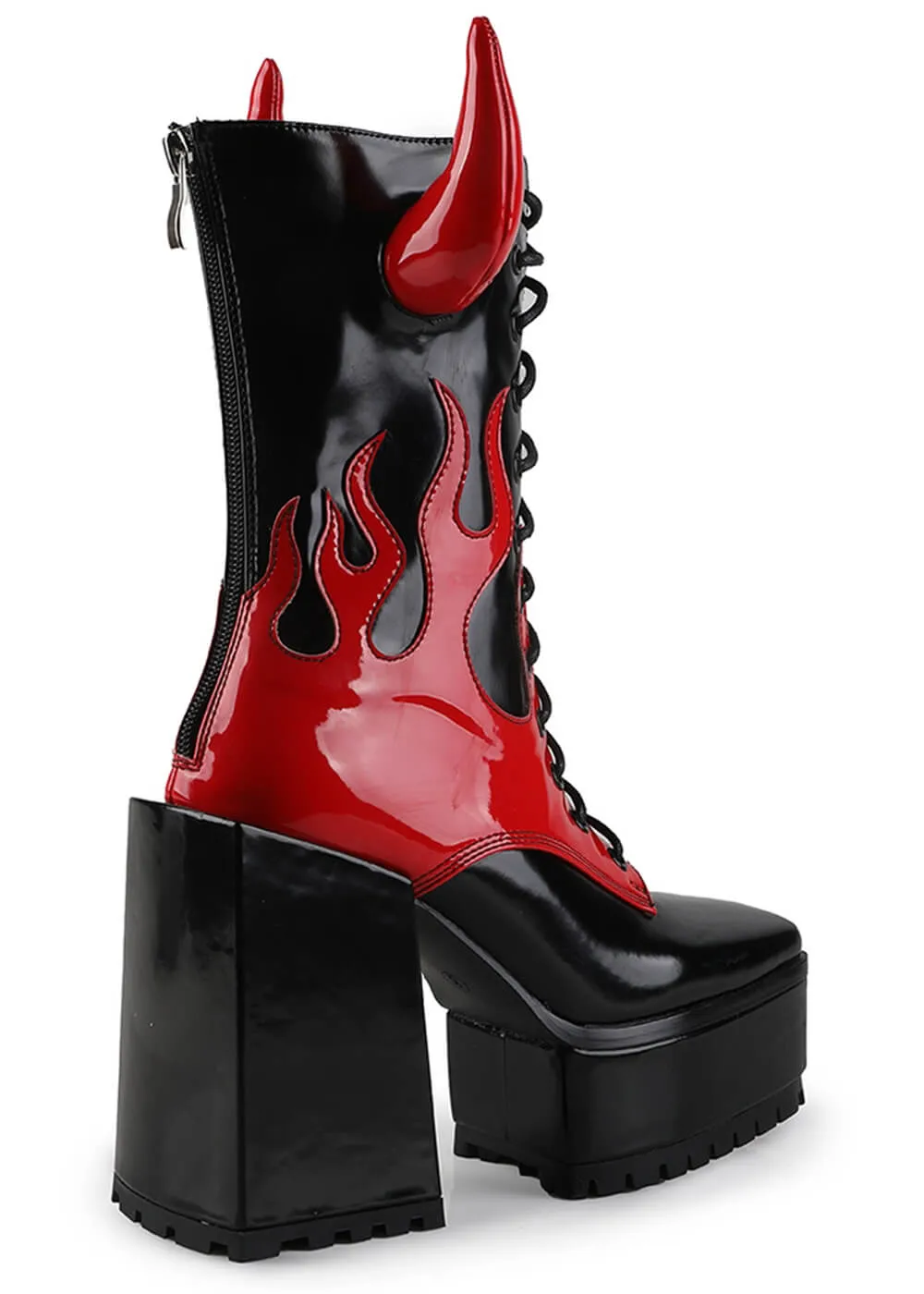 Anthony Wang Nightvision Devil Platform Boots Black