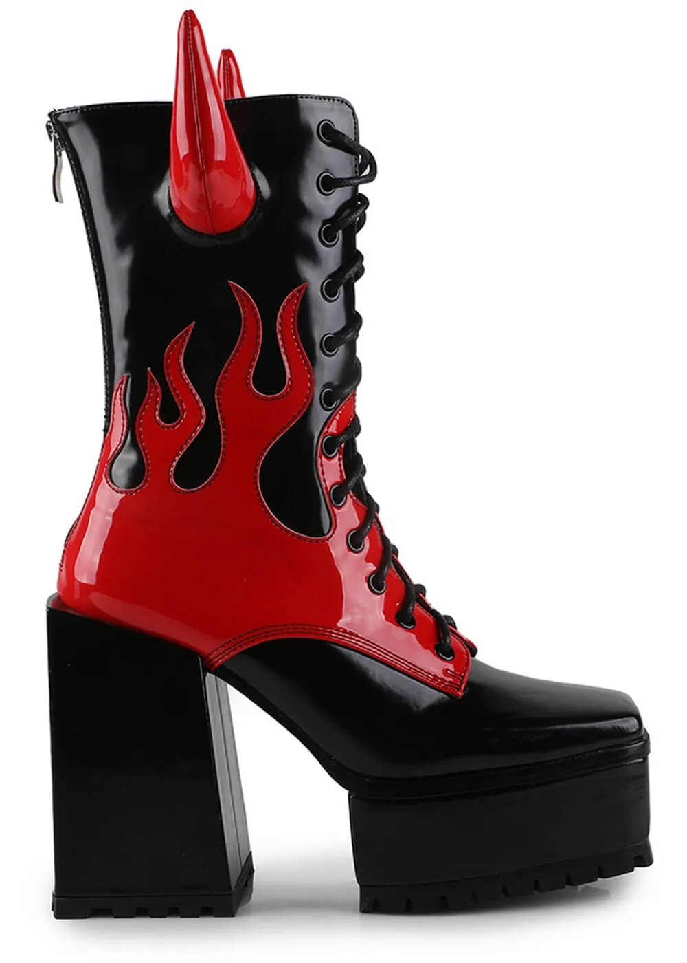 Anthony Wang Nightvision Devil Platform Boots Black