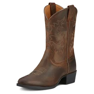 Ariat Kids Heritage Western Boots Distressed Brown