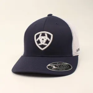 ARIAT MENS FF110 EMBROIDERED SHIELD NAVY