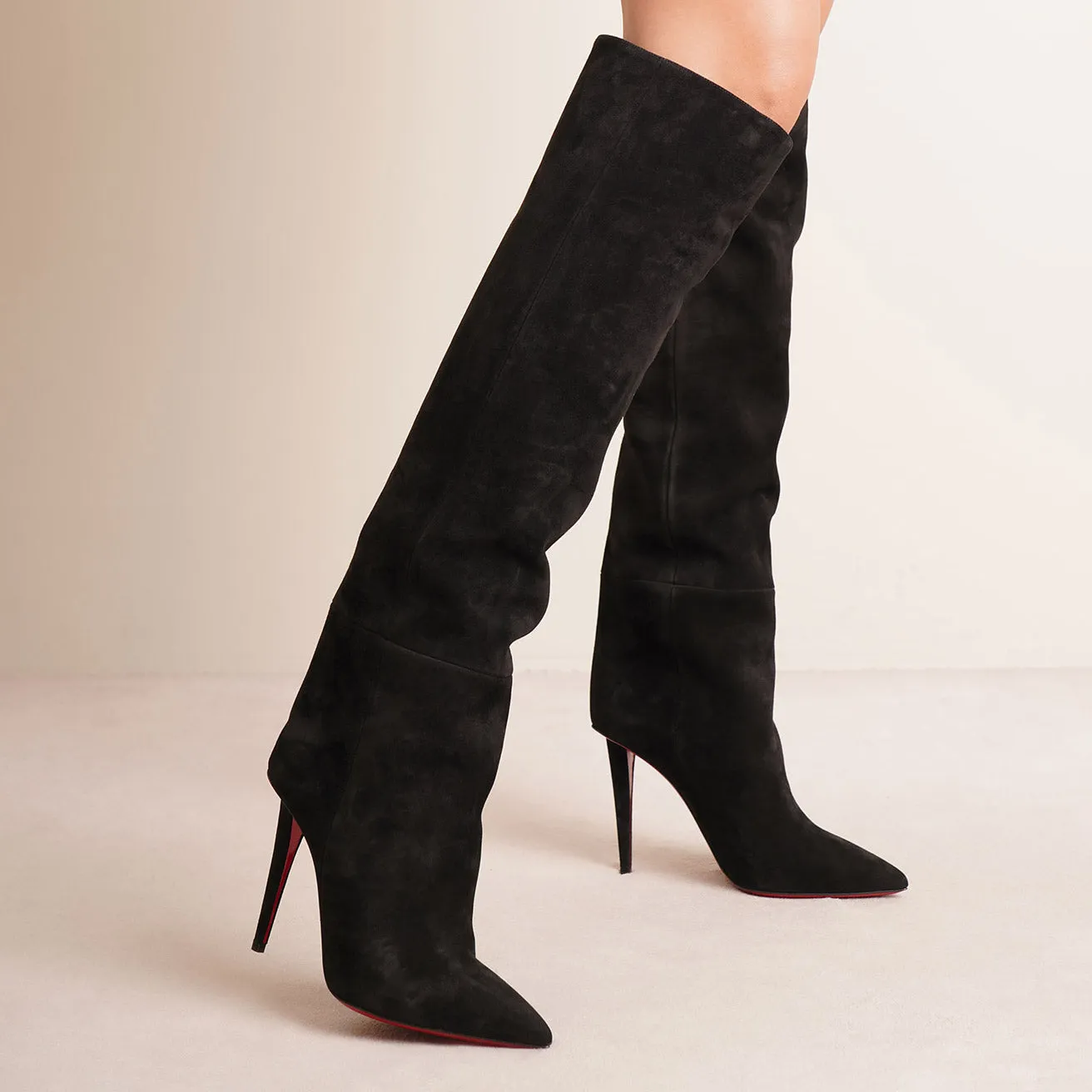 Astrilarge Botta 100 black suede boots
