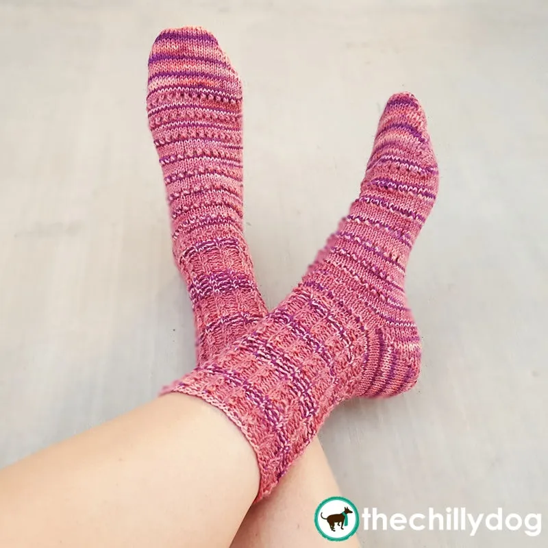 Azalea Socks: Knitting Pattern PDF