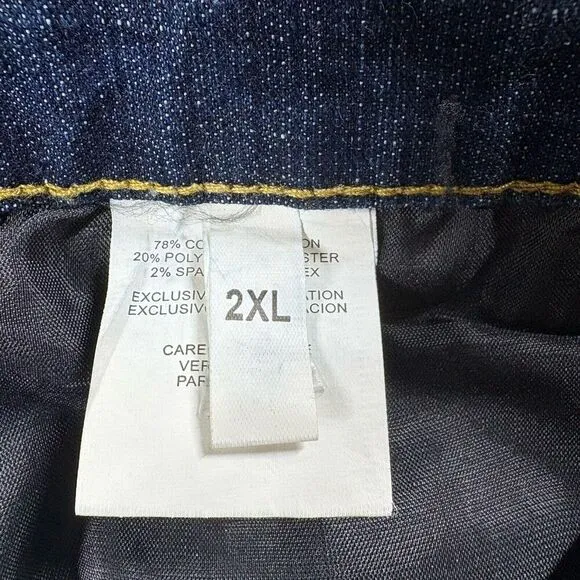 Be-Girl Skirt Womens Size 2X Plus Blue Denim Distressed Patchwork Boho Western