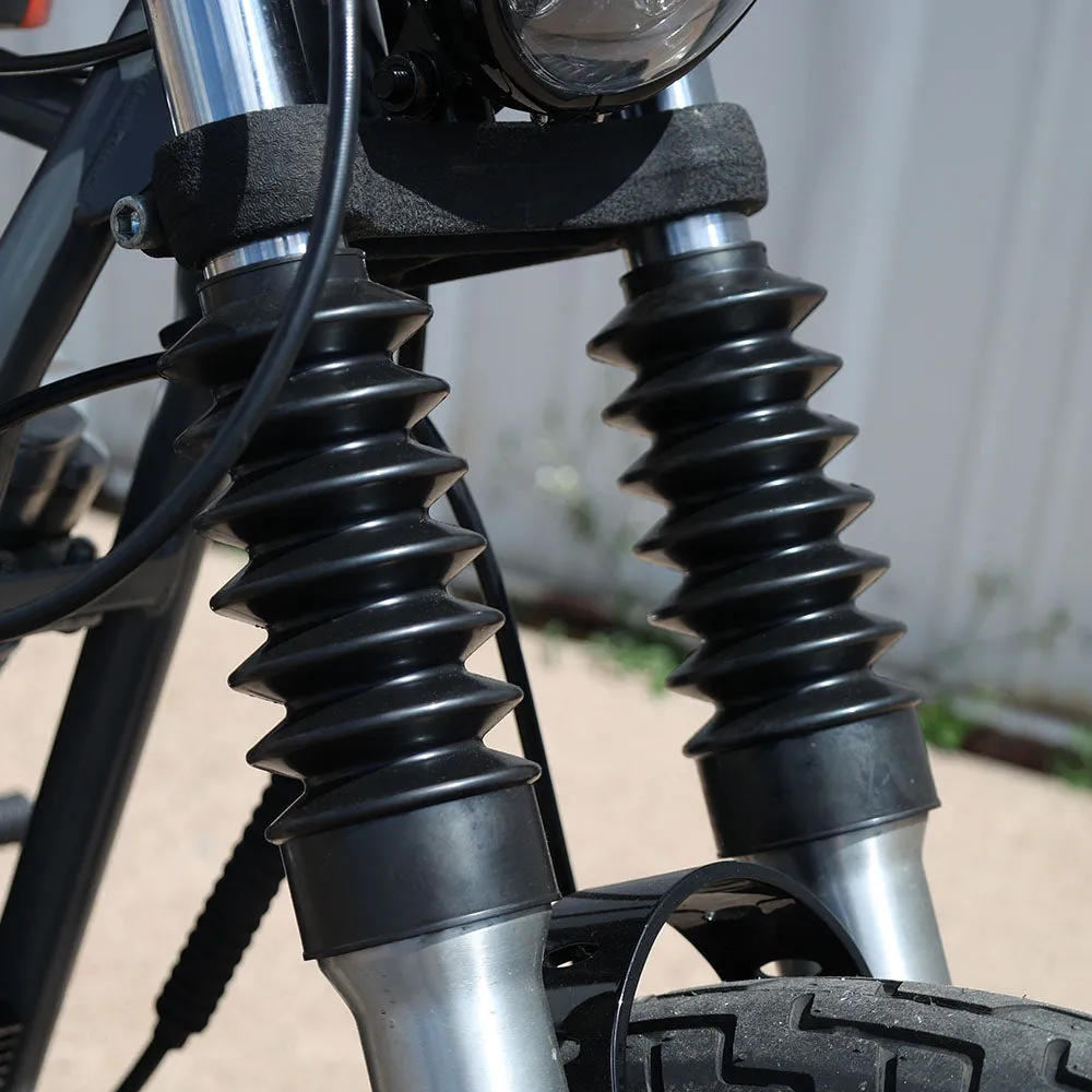 Black 39mm Fork Boots - Sportster / Dyna