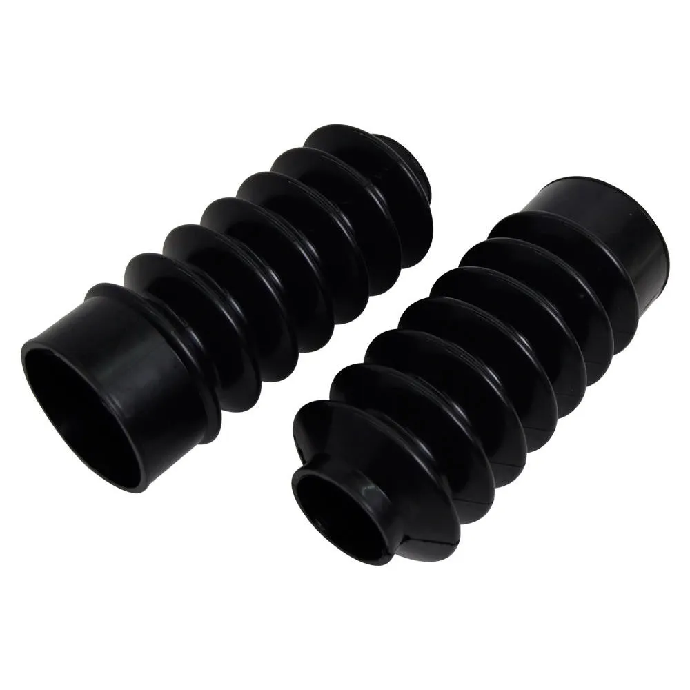 Black 39mm Fork Boots - Sportster / Dyna