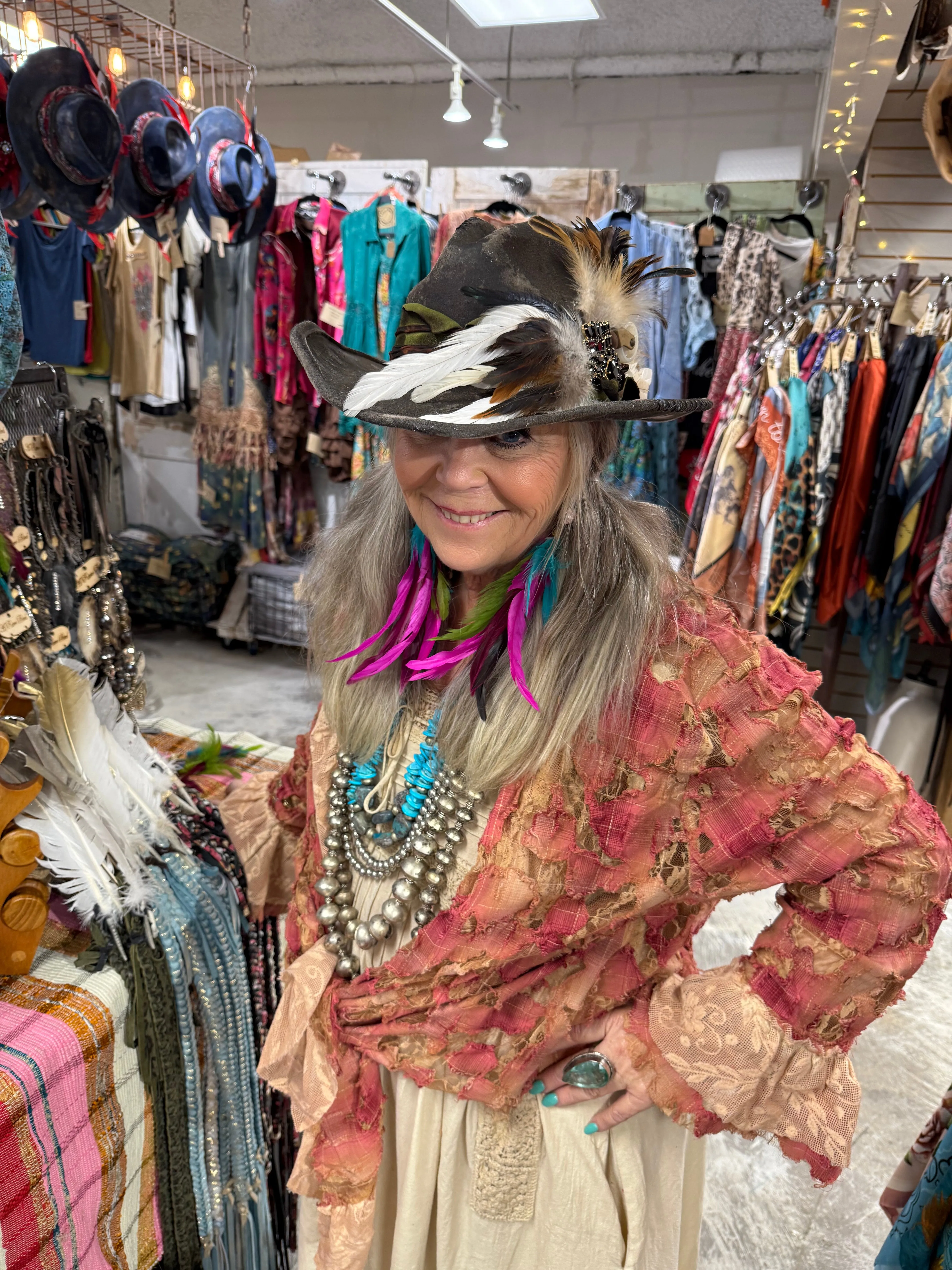 Blackish Distressed Wool Hat by A Rare Bird