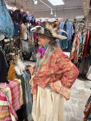 Blackish Distressed Wool Hat by A Rare Bird