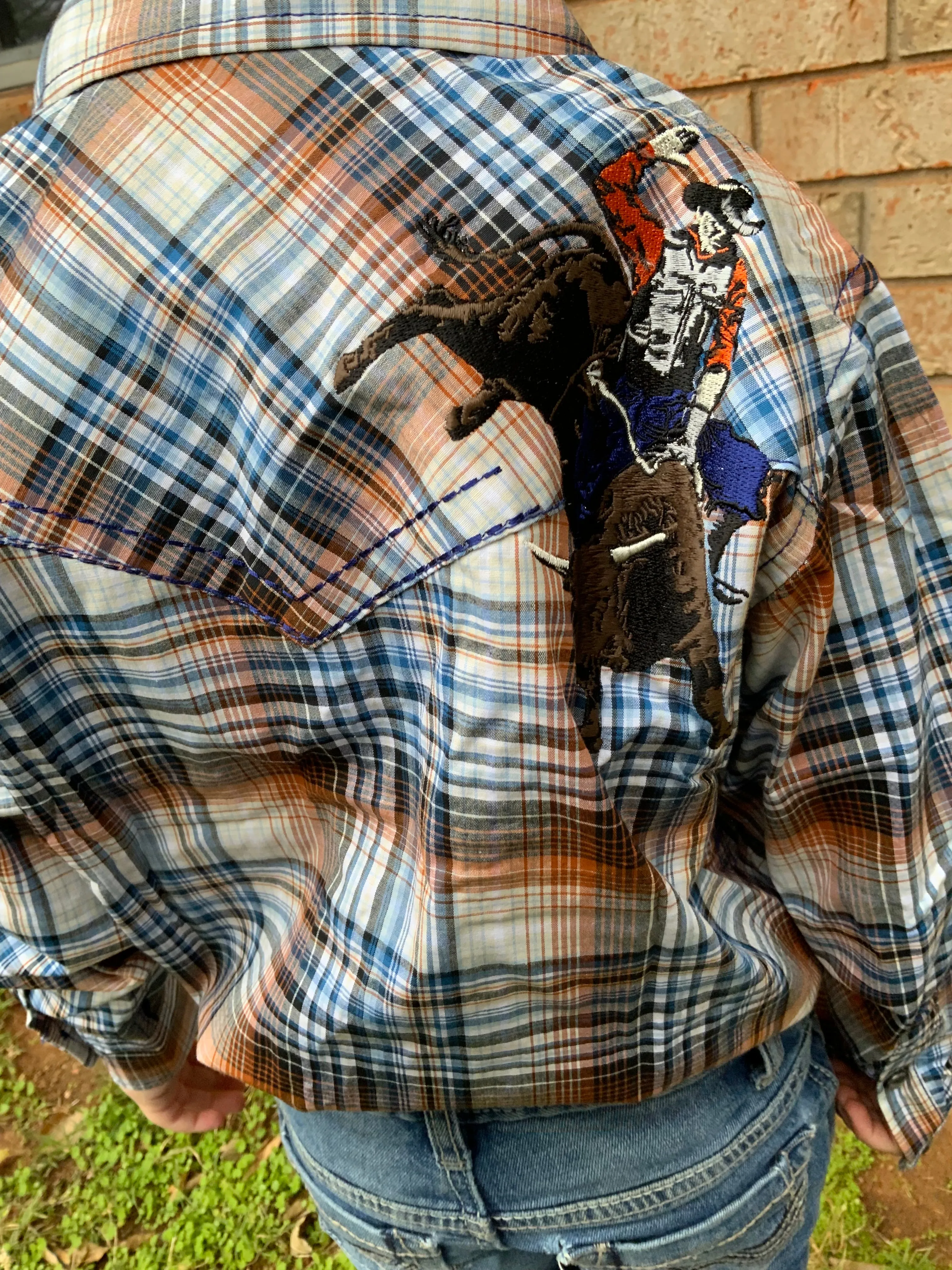 Blue Plaid Button Up Shirt