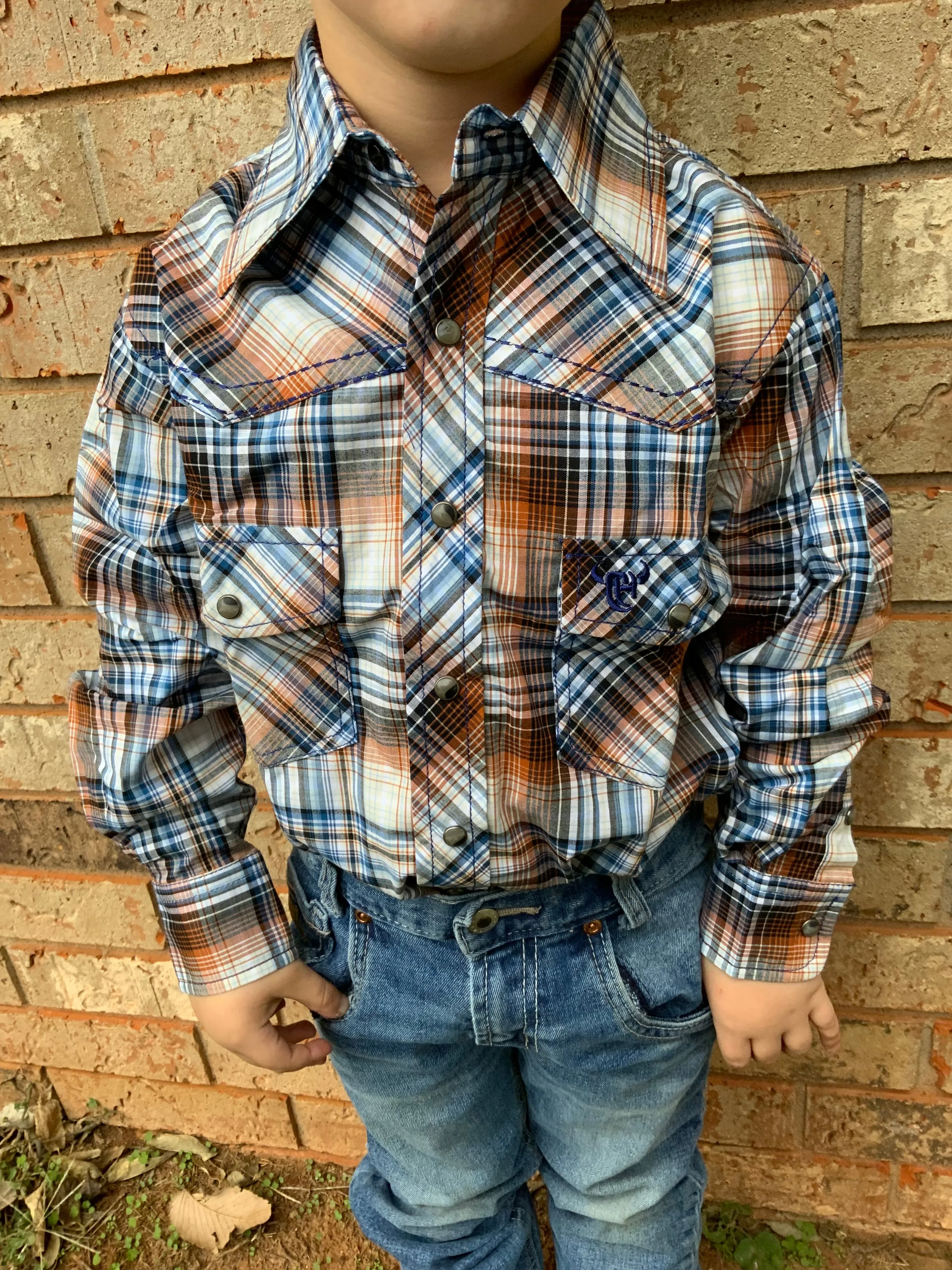 Blue Plaid Button Up Shirt