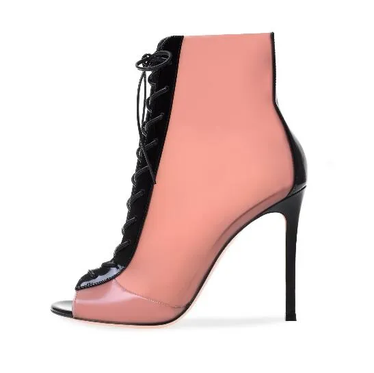 Boots Mid Heels "Cut out"