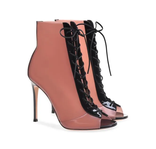 Boots Mid Heels "Cut out"