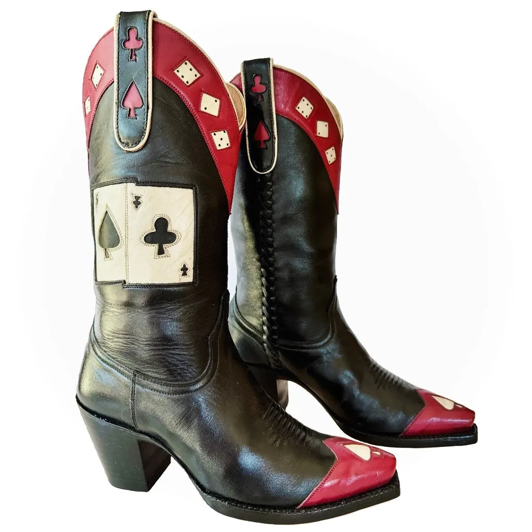 CABORCA Vintage Las Vegas Gambling Playing Cards Cowboy Boots