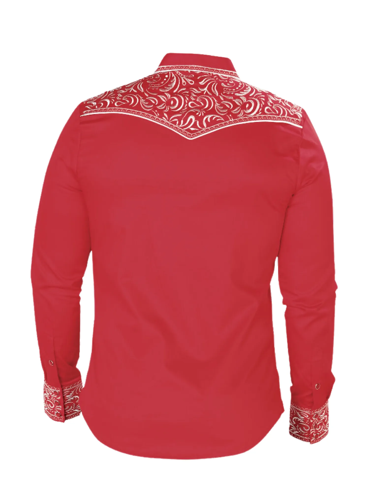 Camisa Vaquera Bordada Manga Larga para Hombre 'Montero' - ID: 3537