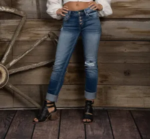 Carolina Cuff Straight Jeans