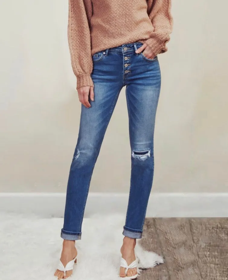 Carolina Cuff Straight Jeans