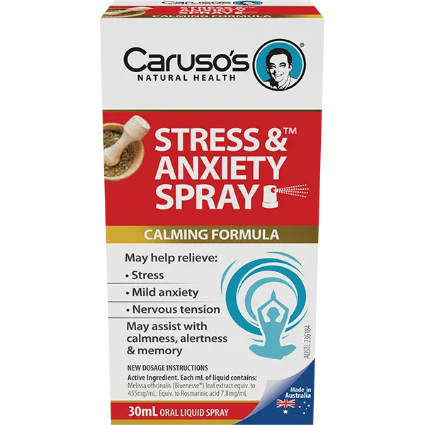 Carusos Natural Health Stress and Anxiety Spray
