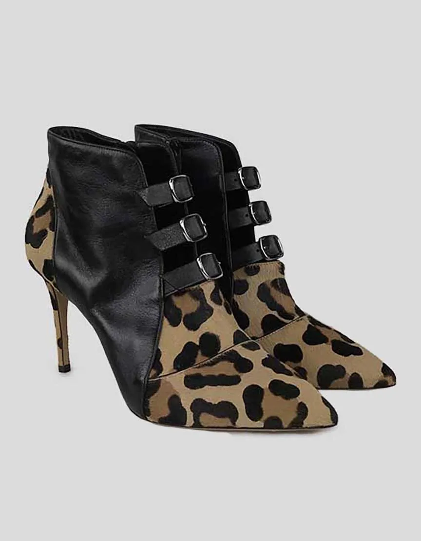 CASADEI Leopard Print Booties - 7 US