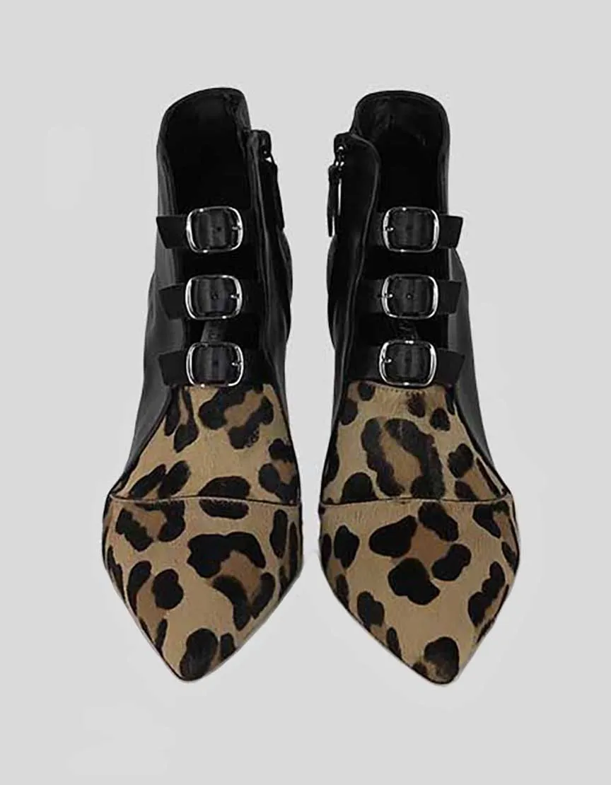 CASADEI Leopard Print Booties - 7 US