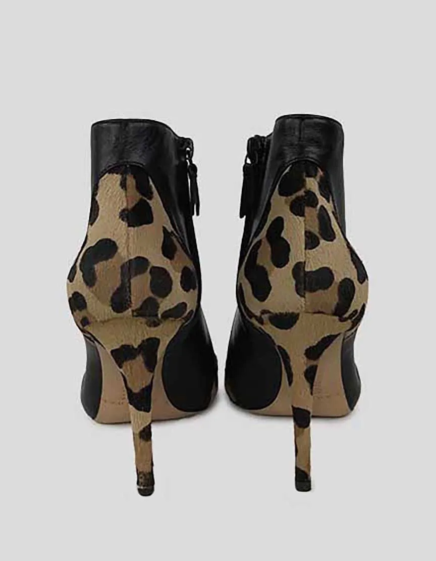 CASADEI Leopard Print Booties - 7 US
