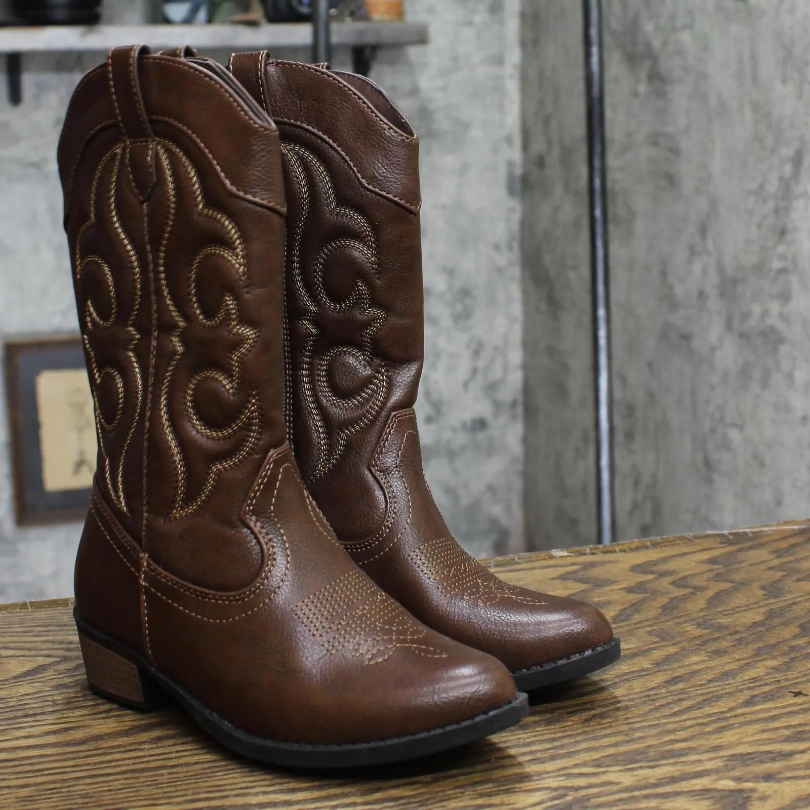 Cat & Jack Kids Boys Western Cowboy Boots 166cd9cfbf0530 Brown 1