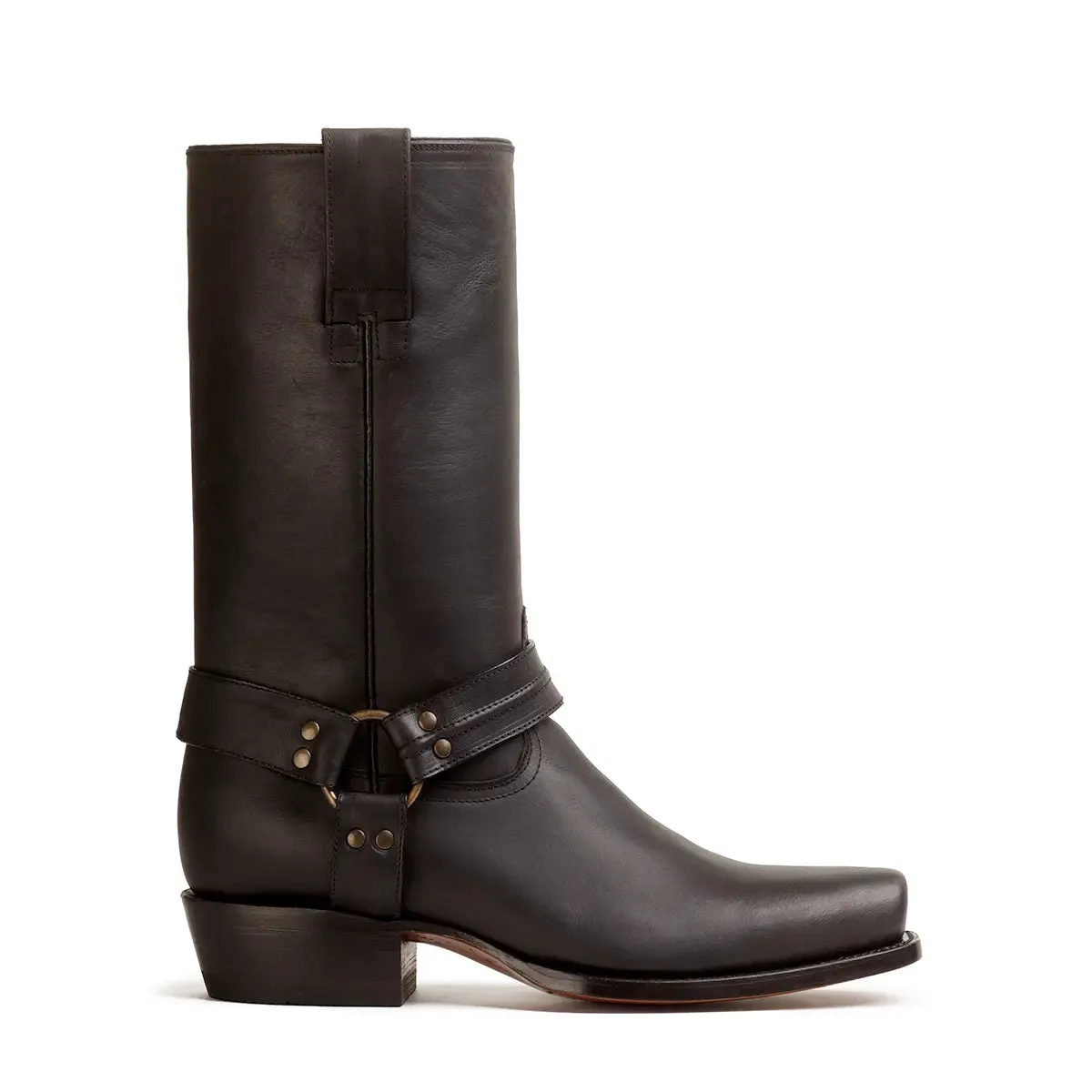 Cavalry Square Toe Harness Boot - Encino Black