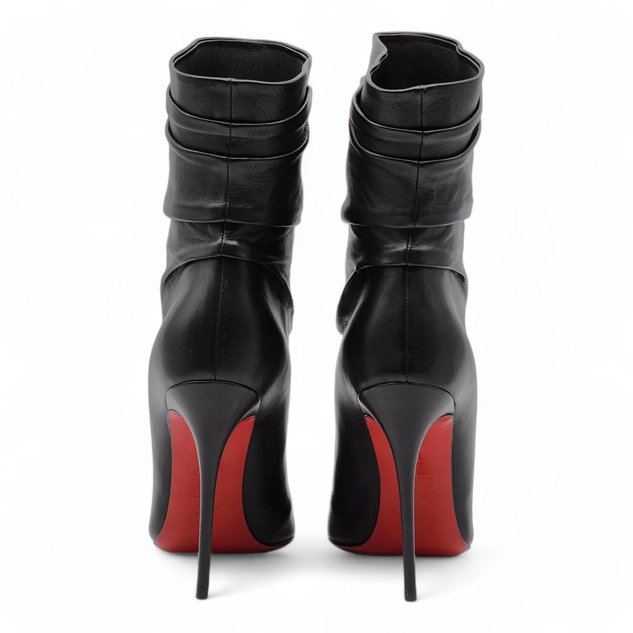 Christian Louboutin Ishtar 120mm Stiletto Boots - Leather - Black 35.5