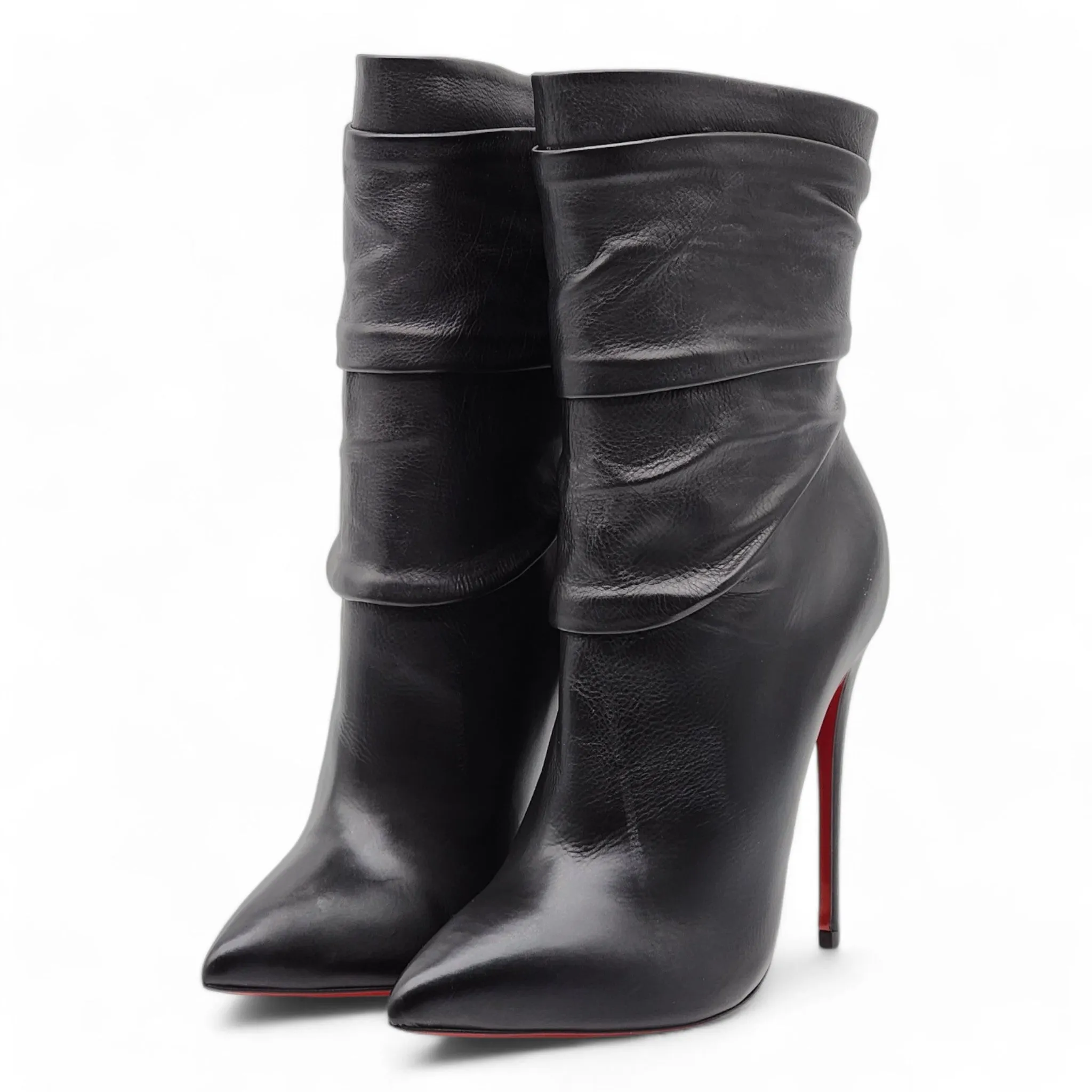 Christian Louboutin Ishtar 120mm Stiletto Boots - Leather - Black 35.5