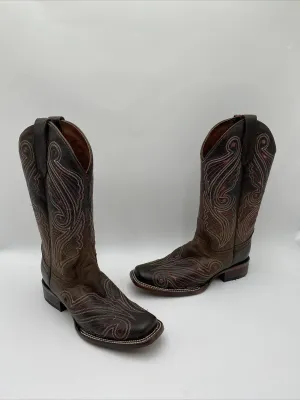 Circle G Women's Cross Embroidered Western Boots Brown Size 7M