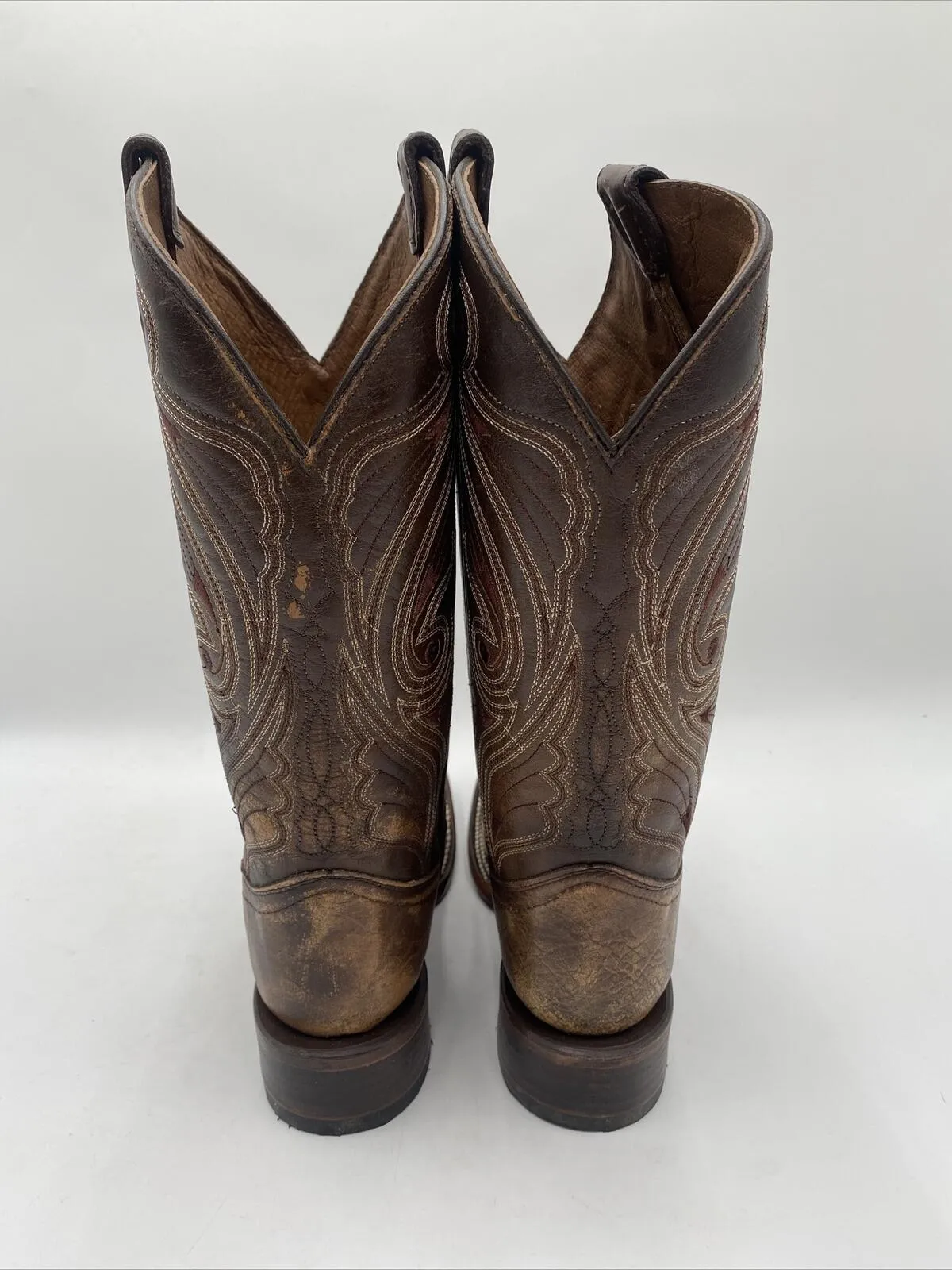 Circle G Women's Cross Embroidered Western Boots Brown Size 8M