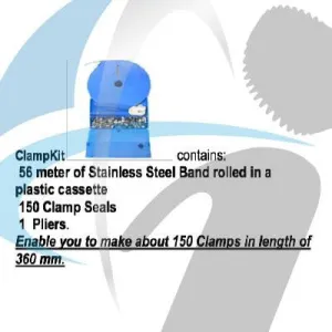 CLAMP KIT 25M BAND 150XCLAMP