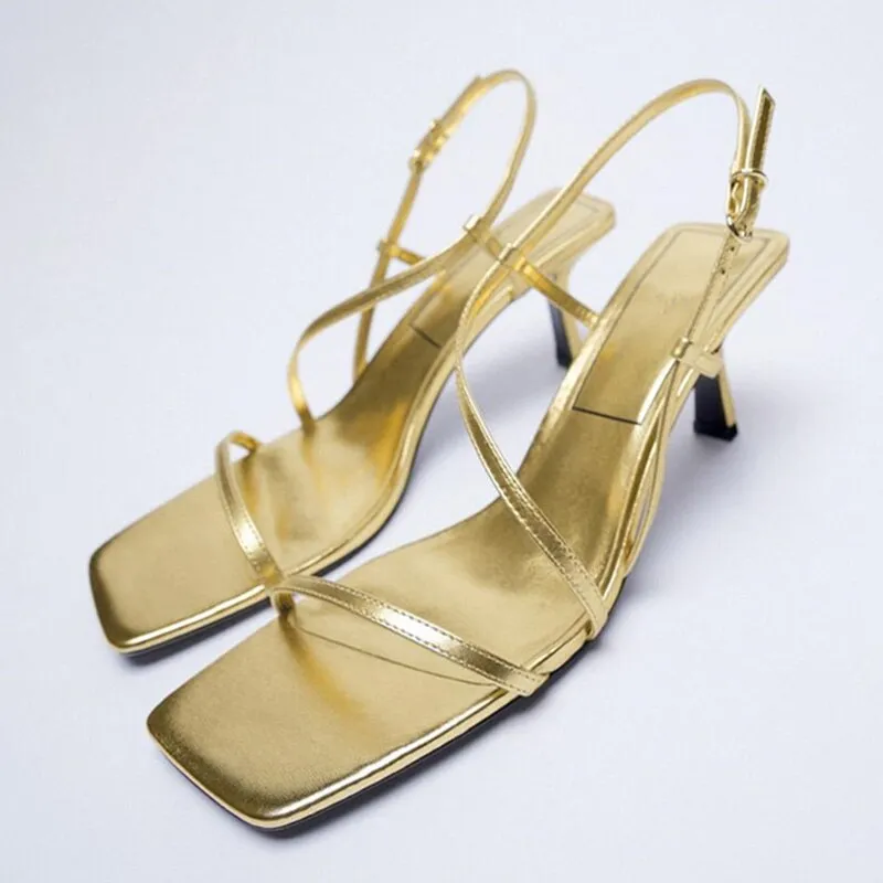 Classy High Heel Sandals Stiletto Open-Toe Shoes