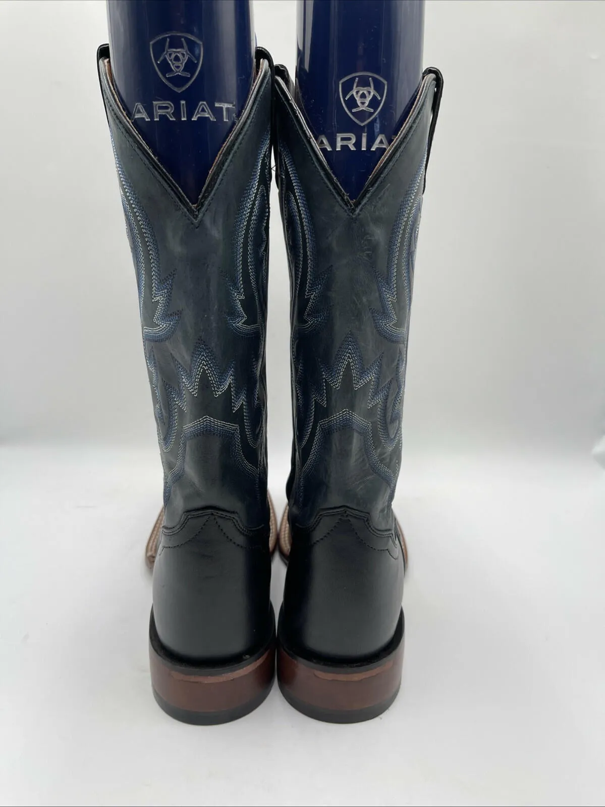 Cody James Men's Embroidered Western Boots Navy Blue/Black Size 9.5D - Very Good