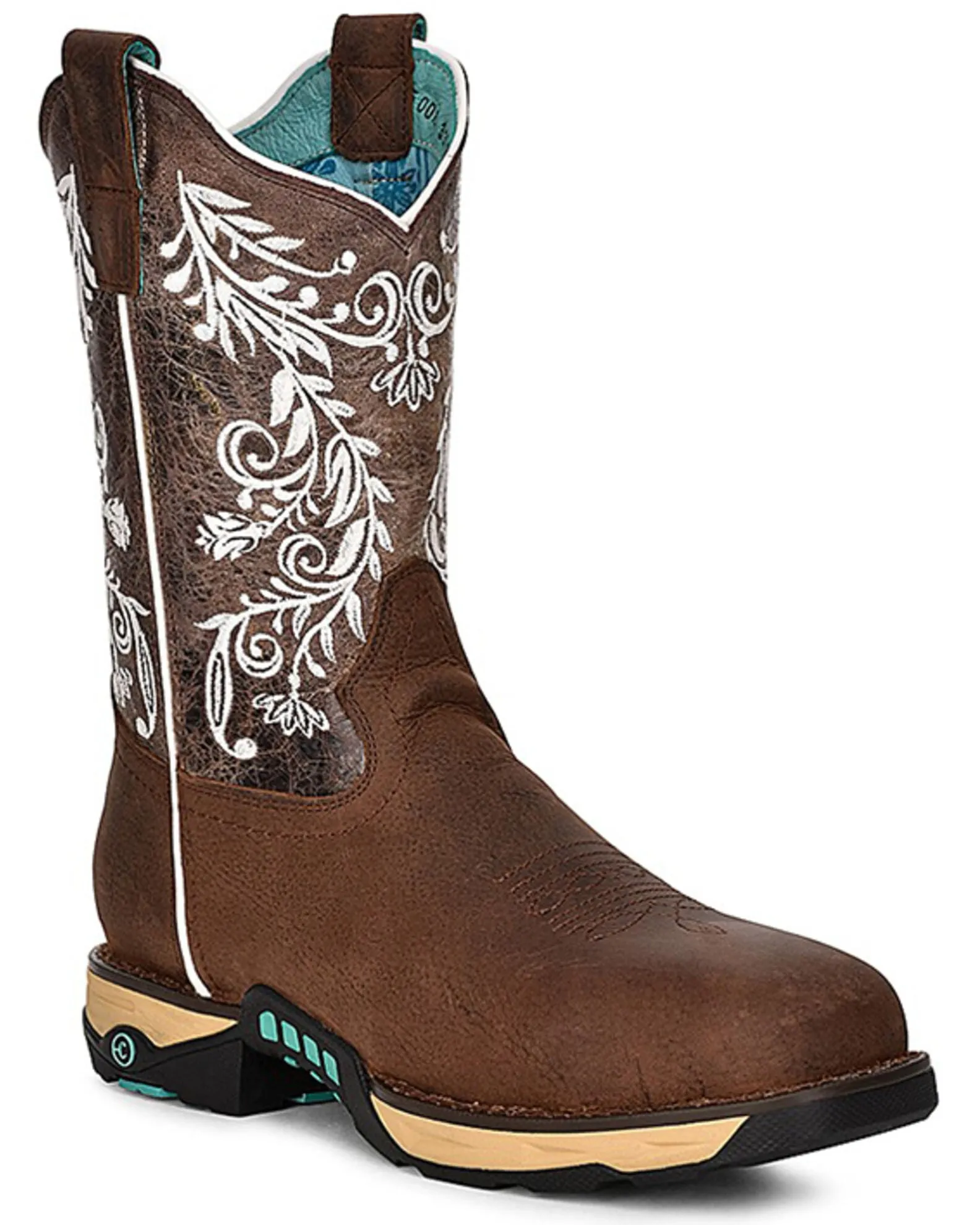 Corral Women's Embroidered Water Resistant Work Boots - Composite Toe W5008