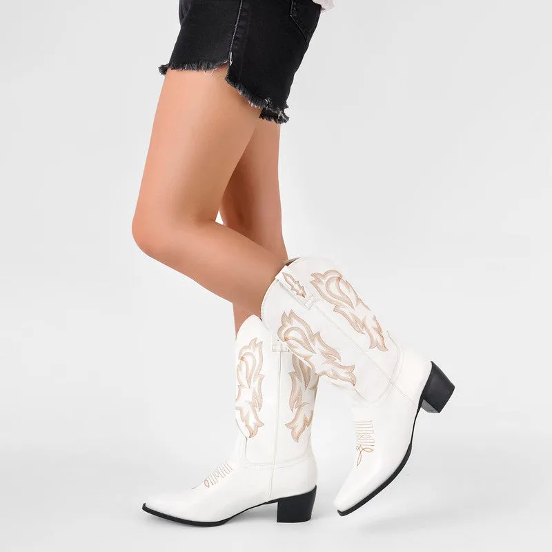 Cowboy Boots Embroidered Western Boots